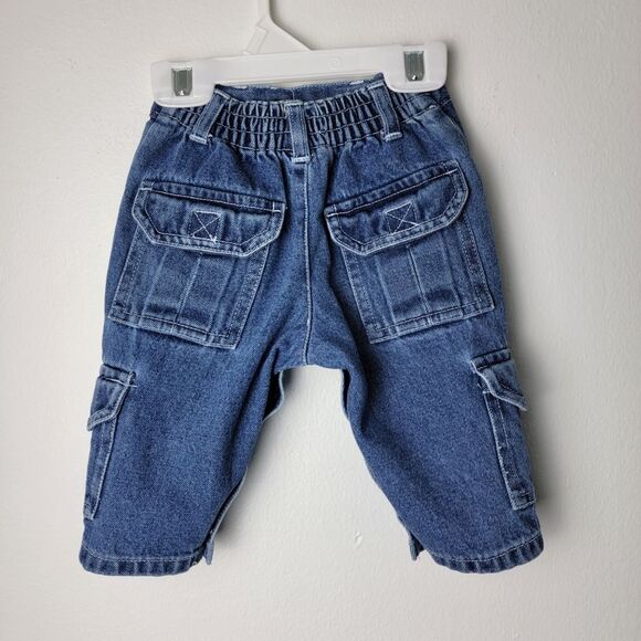 Carter's Vintage Denim Pull-On Cargo Pants 0-3 Months - Picture 5 of 8